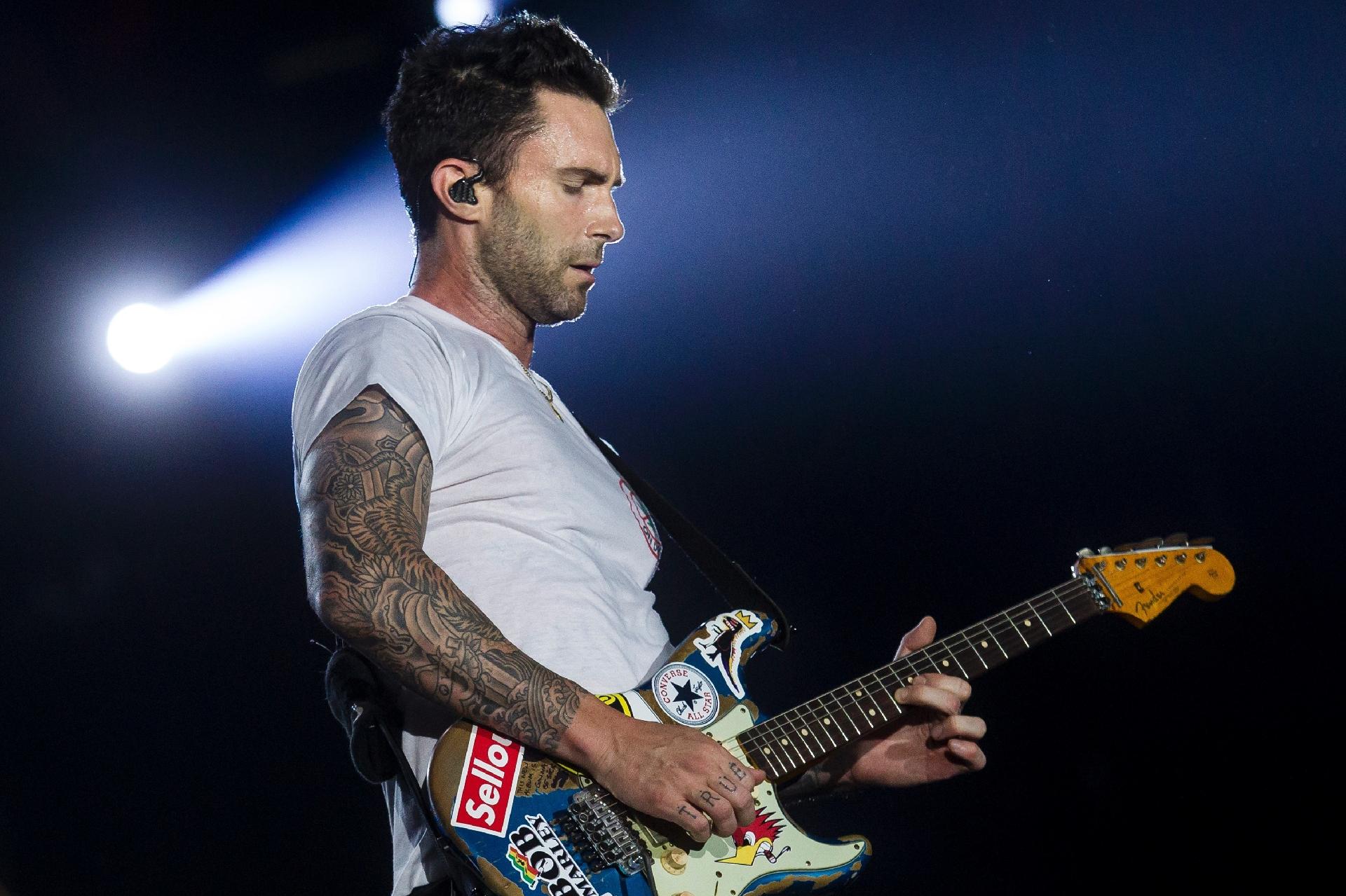 O Maroon 5 fez no sábado o show oficial deles no Rock in Rio, depois de substituir Lady Gaga na sexta-feira - Bruna Prado/UOL