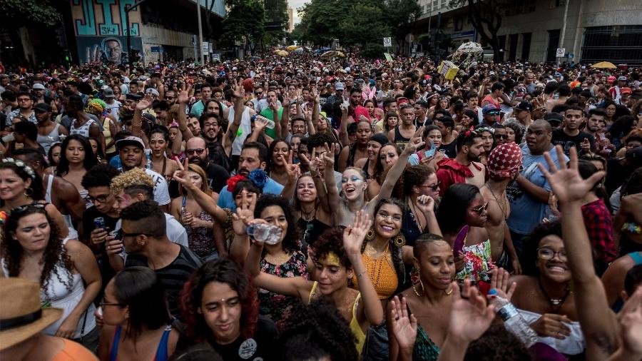 No ano passado, o Carnaval na capital mineira reuniu um público recorde de 3,8 milhões de pessoas - Nereu Jr/UOL