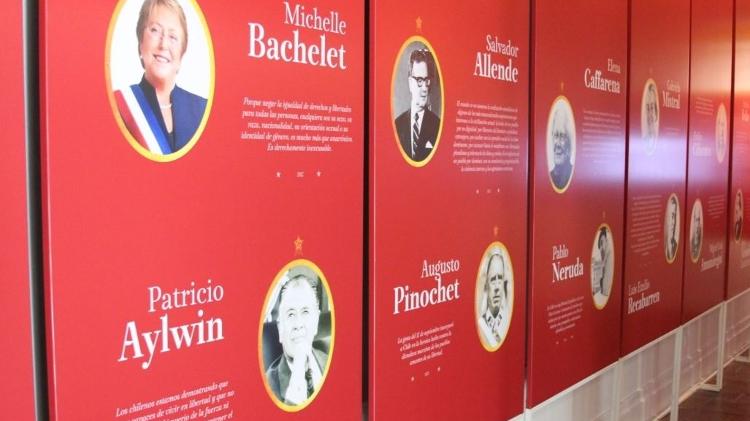 Detalhe da exposição "Filhos da Liberdade: 200 anos de Independência", do Museu Histórico Nacional do Chile - Reprodução/Twitter - Reprodução/Twitter