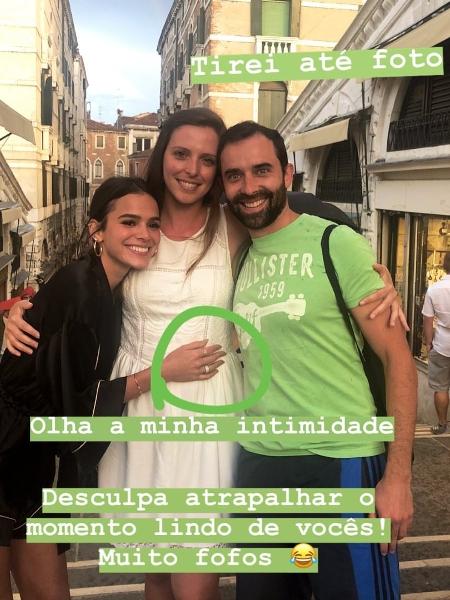 Bruna Marquezine e um casal de brasileiros em Veneza - Reprodução/Instagram