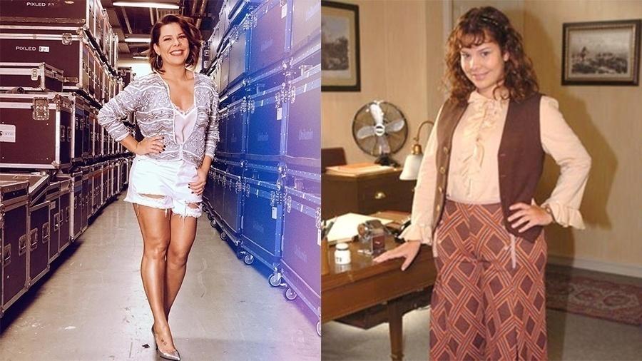 Fernanda Souza engordou sete quilos para viver Carol em "O Profeta" (2007) - Reprodução/Instagram e Globo