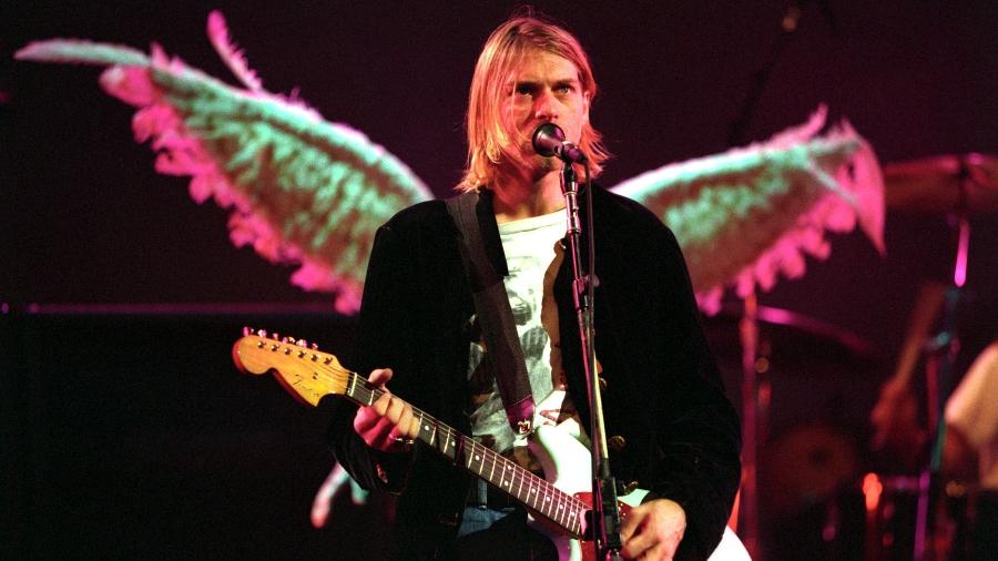 Kurt Cobain em show do Nirvana no final de 1993 - Jeff Kravitz/FilmMagic