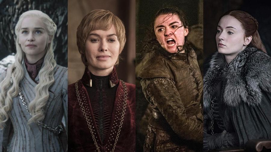 Daenerys, Cersei, Arya e Sansa: as mulheres poderosas de "Game of Thrones" - Divulgação e Montagem/UOL