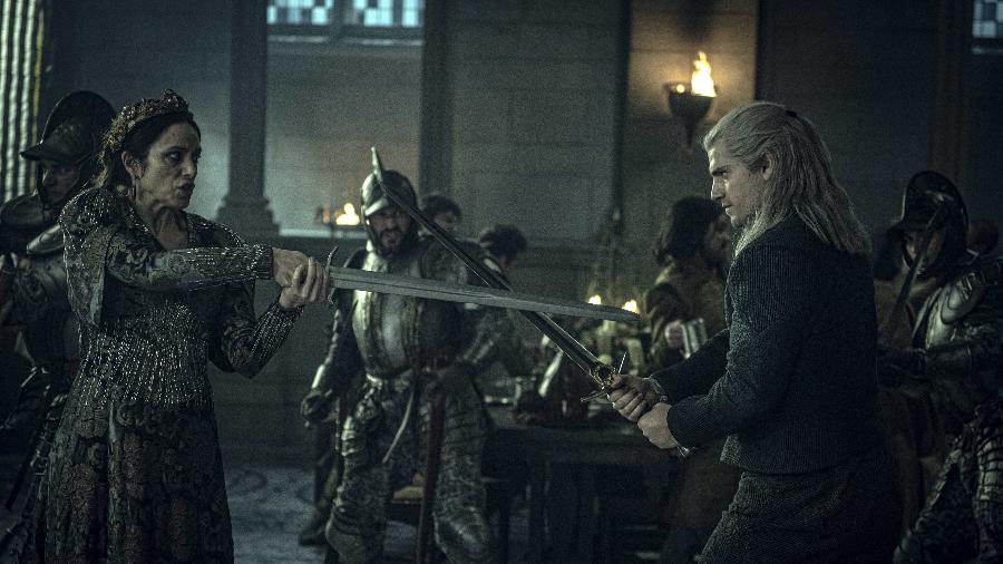 Jodhi May e Henry Cavill em cena da série The Witcher, na Netflix - Diuvlgação/Netflix