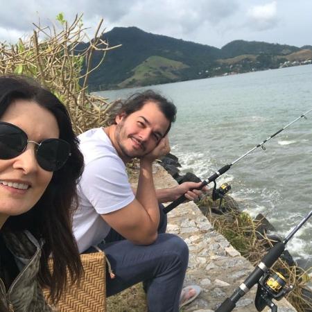 Fátima Bernardes e Túlio Gadêlha pescando - Reprodução / Instagram
