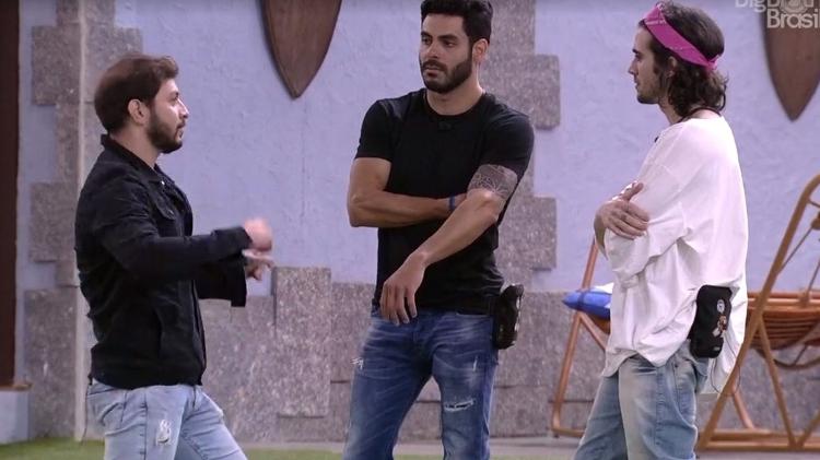 BBB 21: Após eliminação falsa, Fiuk, Caio e Rodolffo falam de Carla Diaz - Reprodução/ Globoplay - Reprodução/ Globoplay