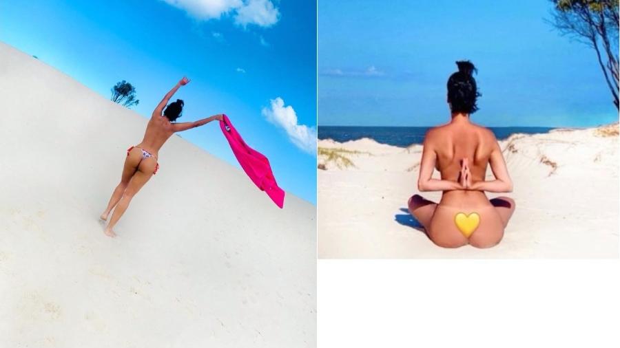 Letícia Lima posa sem roupa em viagem ao litoral do Uruguai - Reprodução/Instagram