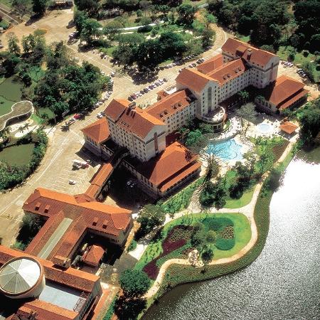 Vista aérea do Grande Hotel, em Araxá (MG) - Divulgação
