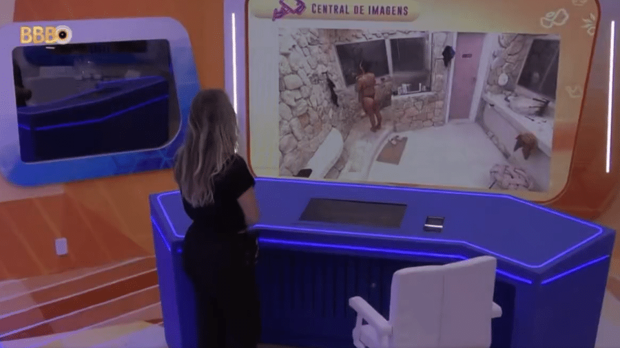 BBB 23: Bruna Griphao elogia bumbum de Larissa ao observá-la no banho - Reprodução/Globoplay