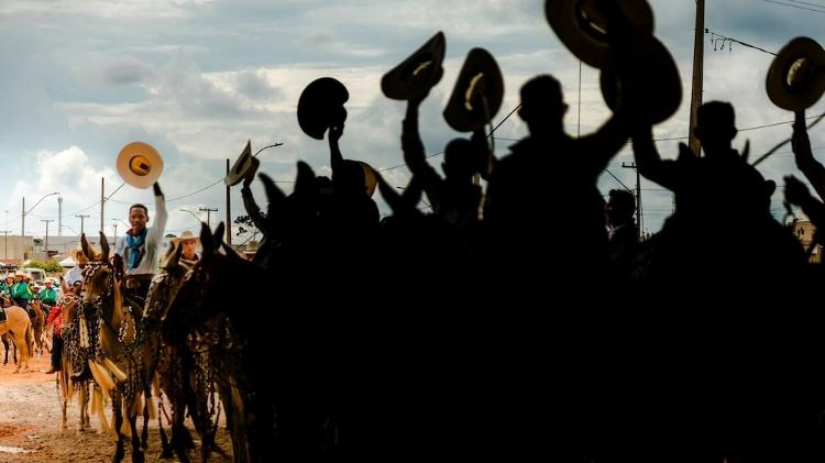 Desfile durante a cavalgada em Canaã dos Carajás (PA) - Ricardo Teles - Ricardo Teles