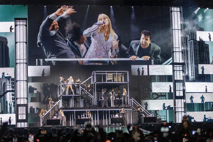 Taylor Swift durante show em São Paulo