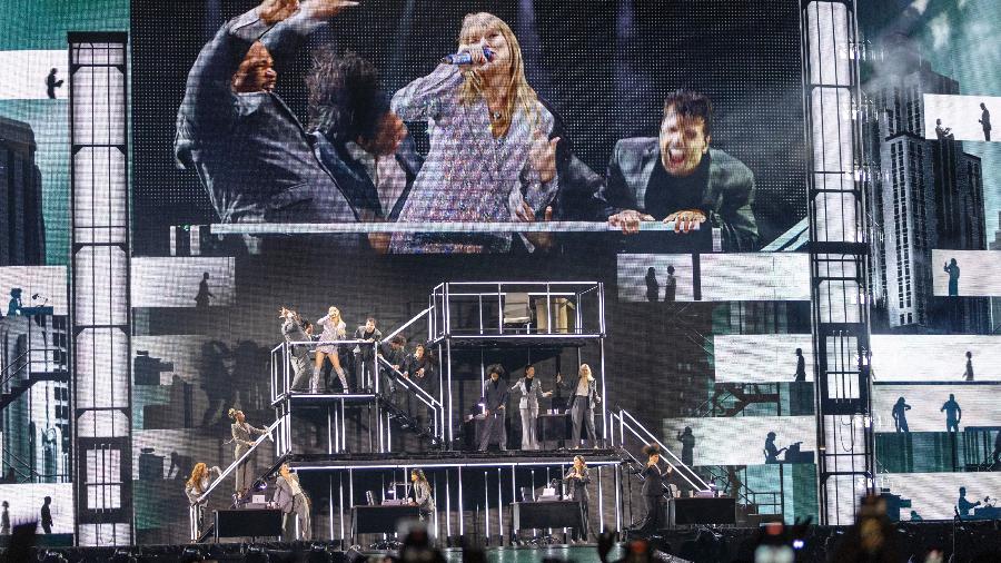 Taylor Swift durante show em São Paulo