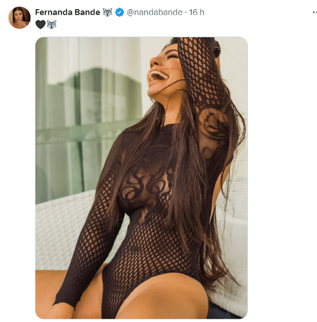 BBB 24: Fernanda Bande usa lingerie preta