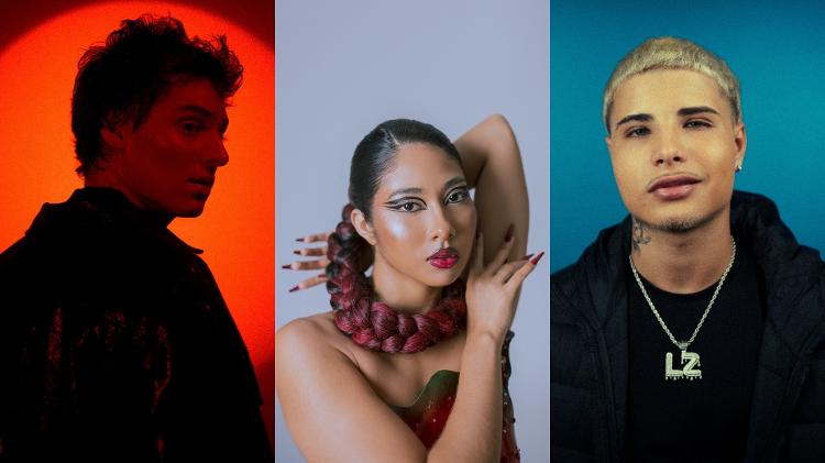 Gabriel Froede, Zaynara e LZ da França, que fazem shows no palco Supernova no dia 22/9