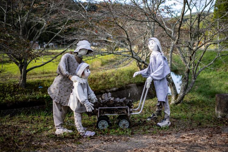 Bonecos da cidade de Ichinono, no Japão