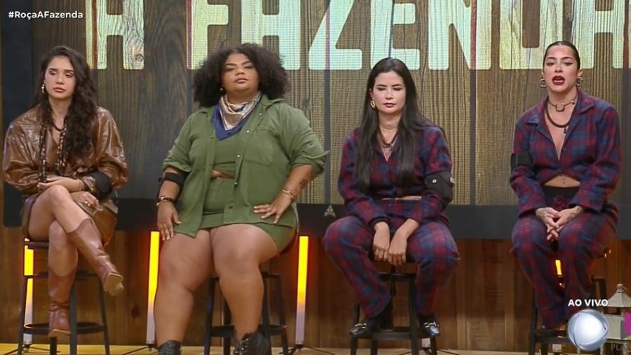 A Fazenda 16: Gizelly, Flora, Vanessa e Luana estão na oitava roça