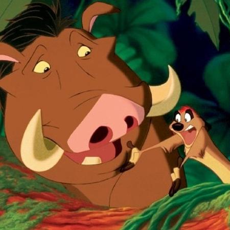 A amizade entre Timão e Pumba conseguiu roubar a cena do leão Simba na animação de "O Rei Leão" (1994) - Reprodução/IMDB