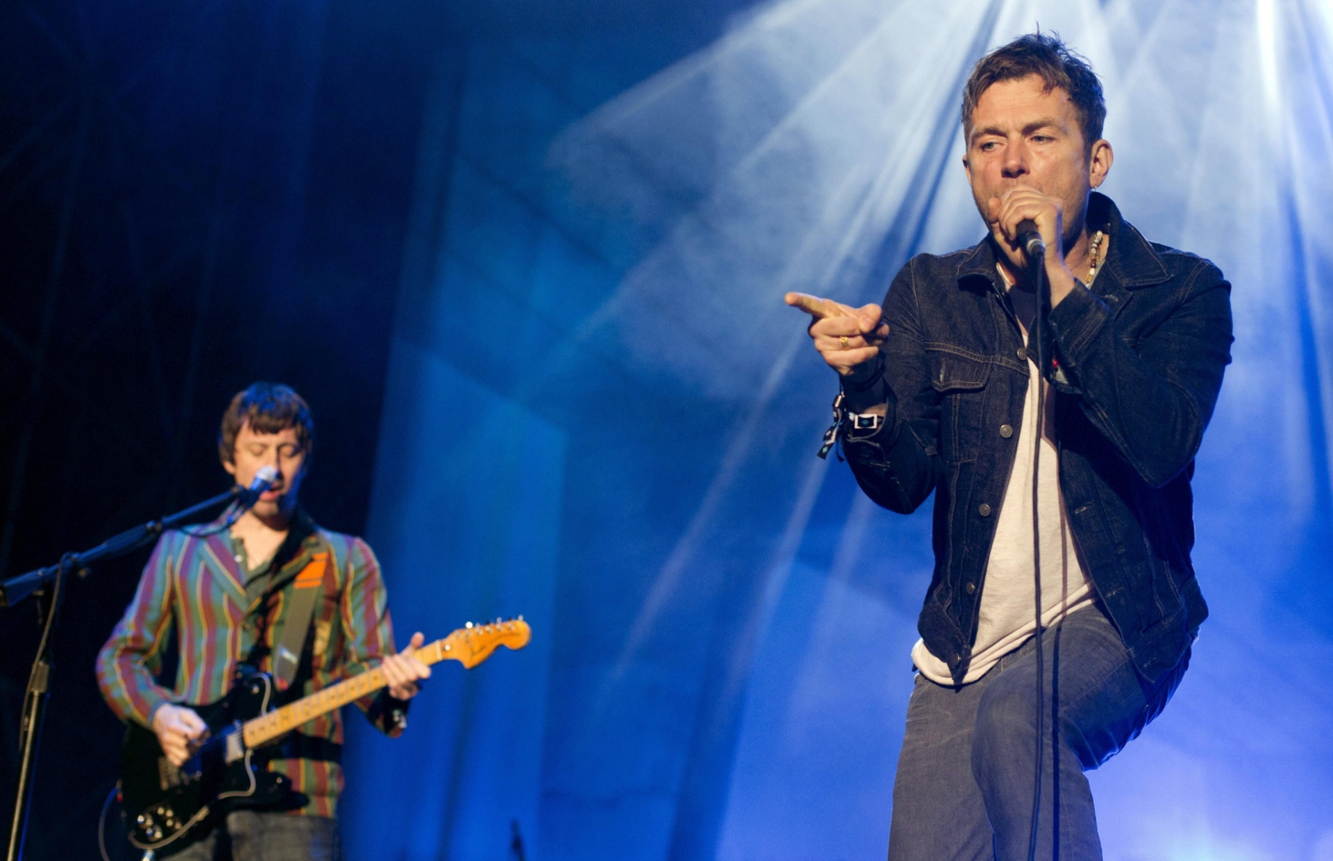 25.mai.2013 - A banda Blur se apresenta no Primavera Sound, em Barcelona - Alejandro García/EFE