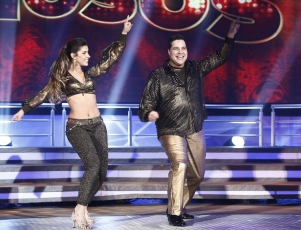 26.mai.2013 - Tiago Abravanel e Ana Paula Guedes dançam "Celebration", de Kool and The Gang no quadro "Dança dos Famosos"
