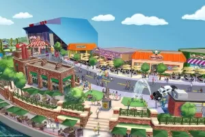 Imagem mostra como será a Springfield do parque temático - Universal Studios/EFE