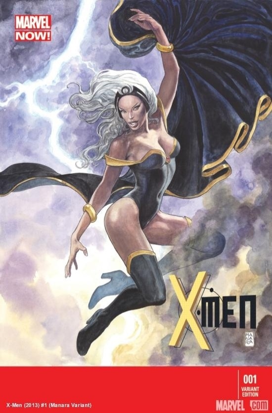 O italiano Milo Manara ilustra a mutante Tempestade em versão alternativa da capa da edição nº1 da nova revista "X-Men", que trará apenas personagens femininas no grupo - Reprodução/Marvel.com