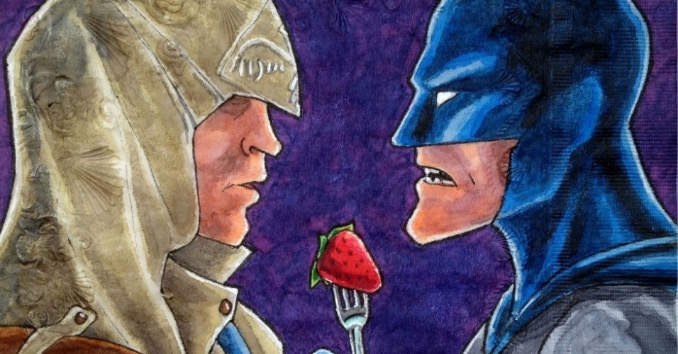 A artista e fotógrafa Nina Levy, de Nova York, encontrou uma forma criativa de divertir seus filhos na hora do lanche: ela desenha diariamente, há sete anos, os personagens favoritos das crianças em guardanapos, colocados em suas lancheiras da escola - Nina Levy/Caters