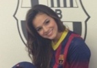 Bruna Marquezine veste a camisa do Barça e chora ao ver Neymar no clube - Reprodução/Instagram