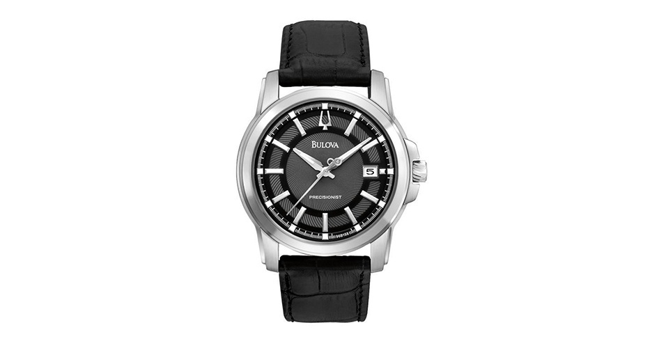Relógio Bulova em aço inoxidável e com pulseira de couro; R$ 1.320, Tani Jewels (Tel.: 11 5181-1335). Preço pesquisado em maio de 2013 e sujeito a alteração - Divulgação