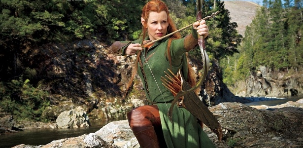 Evangeline Lilly como a elfa Tauriel de "O Hobbit: A Desolação de Smaug" - Divulgação
