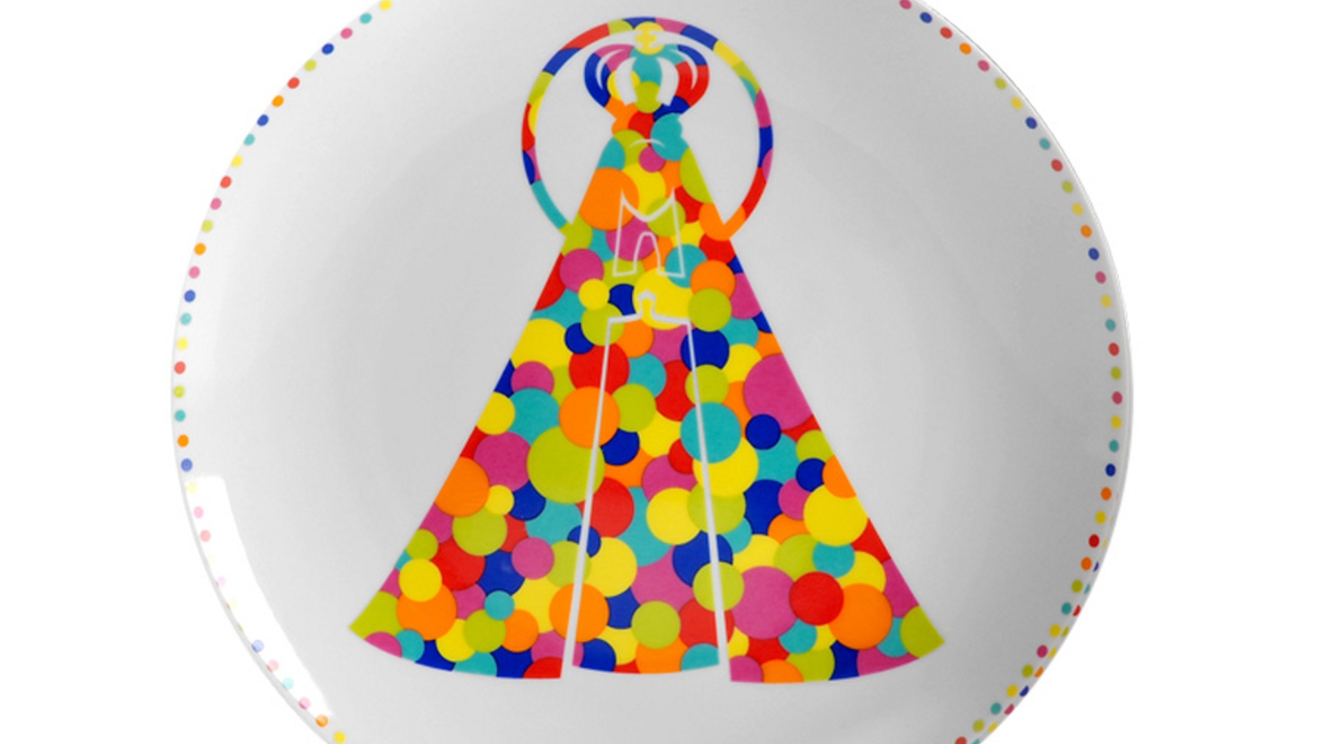 O prato decorativo Nossa Senhora Aparecida é feito de porcelana e tem a imagem estilizada da santa. O objeto com referência religiosa sai por R$ 59,90 na Maria Presenteira (www.mariapresenteira.com.br) I Preços pesquisados em maio de 2013 e sujeitos a alterações - Divulgação