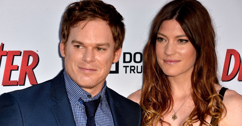 16.jun.2013 -Michael C. Hall e Jennifer Carpenter promovem a última temporada de "Dexter", que estreia em 30 de junho nos Estados Unidos