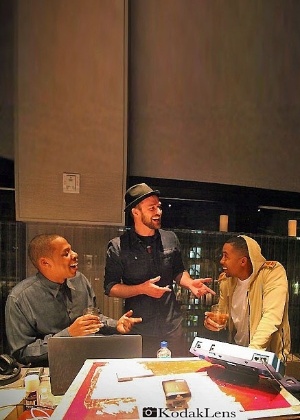 Jay-Z, Justin Timberlake, NAS e Timbaland aparecem em estúdio - Instagram/Reprodução