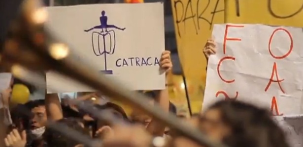 Vídeo é ilustrado com imagens das manifestações - Reprodução