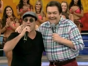 Sergio Mallandro e Fausto Silva - Reprodução/TV Globo - Reprodução/TV Globo