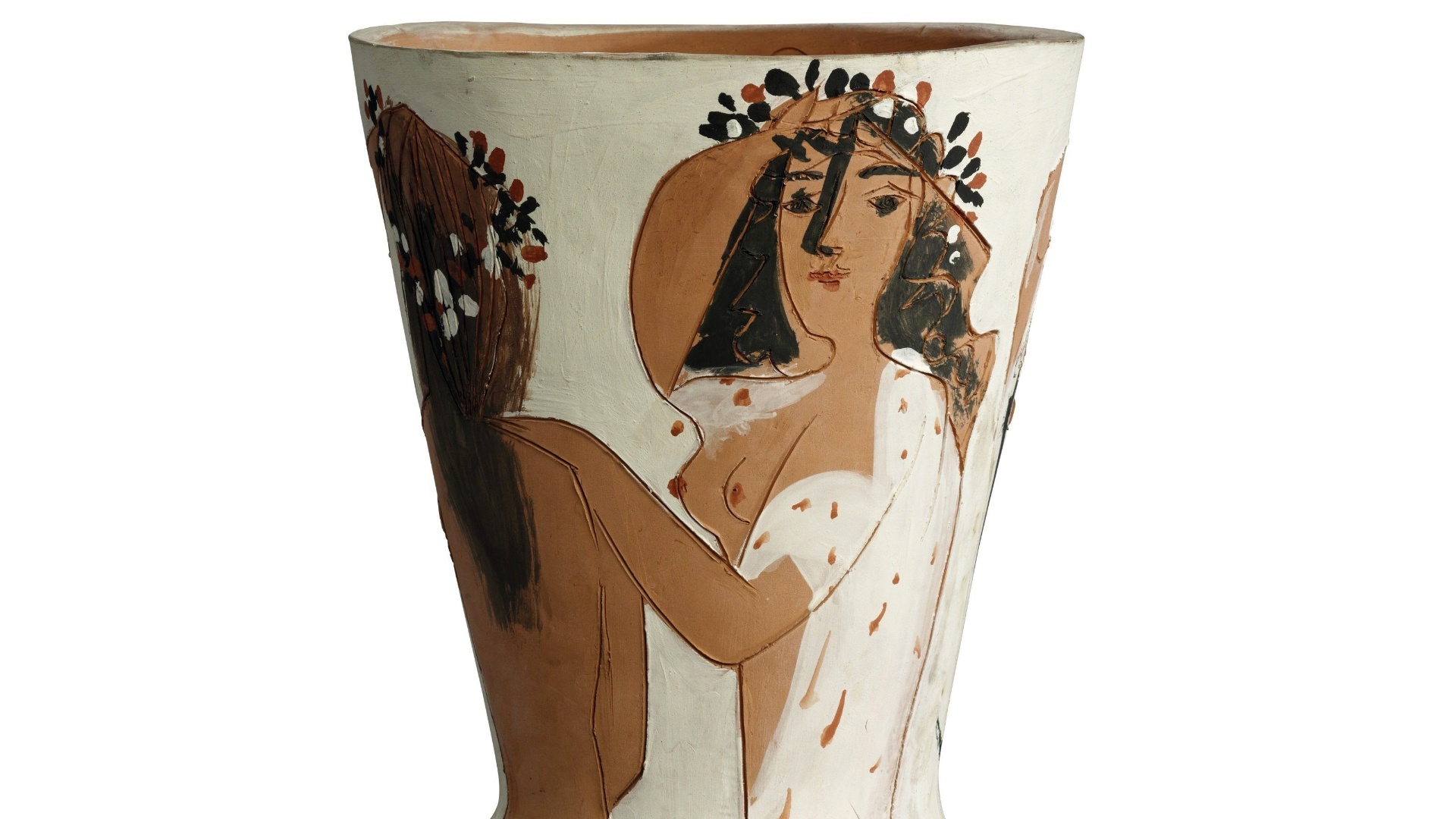 A peça "Grand Vase Aux Femmes Voiles", de Pablo Picasso, se transformou na cerâmica mais cara do artista espanhol ao ser arrematada por US$ 1,53 milhão, confirmou a casa Christie's no dia 20 de junho de 2013 - EFE