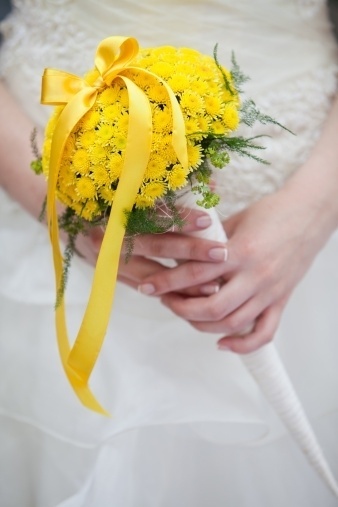 Bouquê de noiva amarelo 
