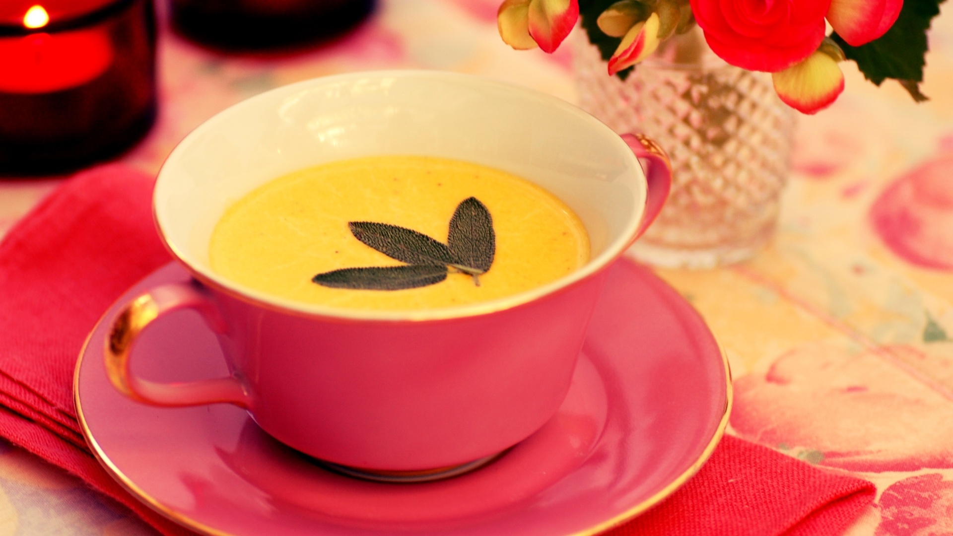 Sopa de abóbora com sálvia; do Arroz de Festa Buffet (www.arrozdefesta.com.br) - Divulgação/Arroz de Festa Buffet