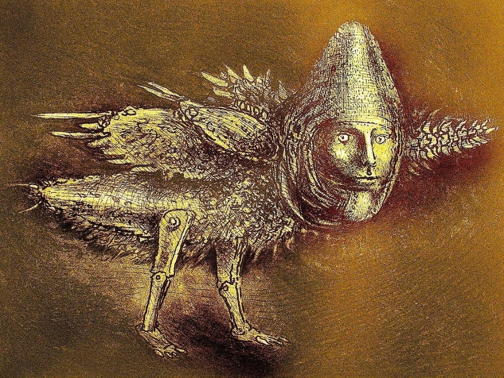 A obra de Grassmann é muito marcada por referências ao universo medieval, sempre com ilustrações de cavaleiros lutando contra monstros - Divulgação