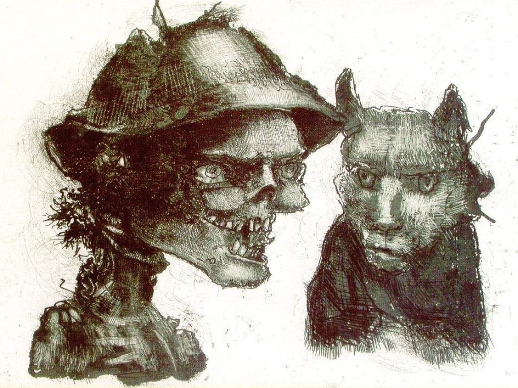 A obra de Grassmann é muito marcada por referências ao universo medieval, sempre com ilustrações de cavaleiros lutando contra monstros - Divulgação