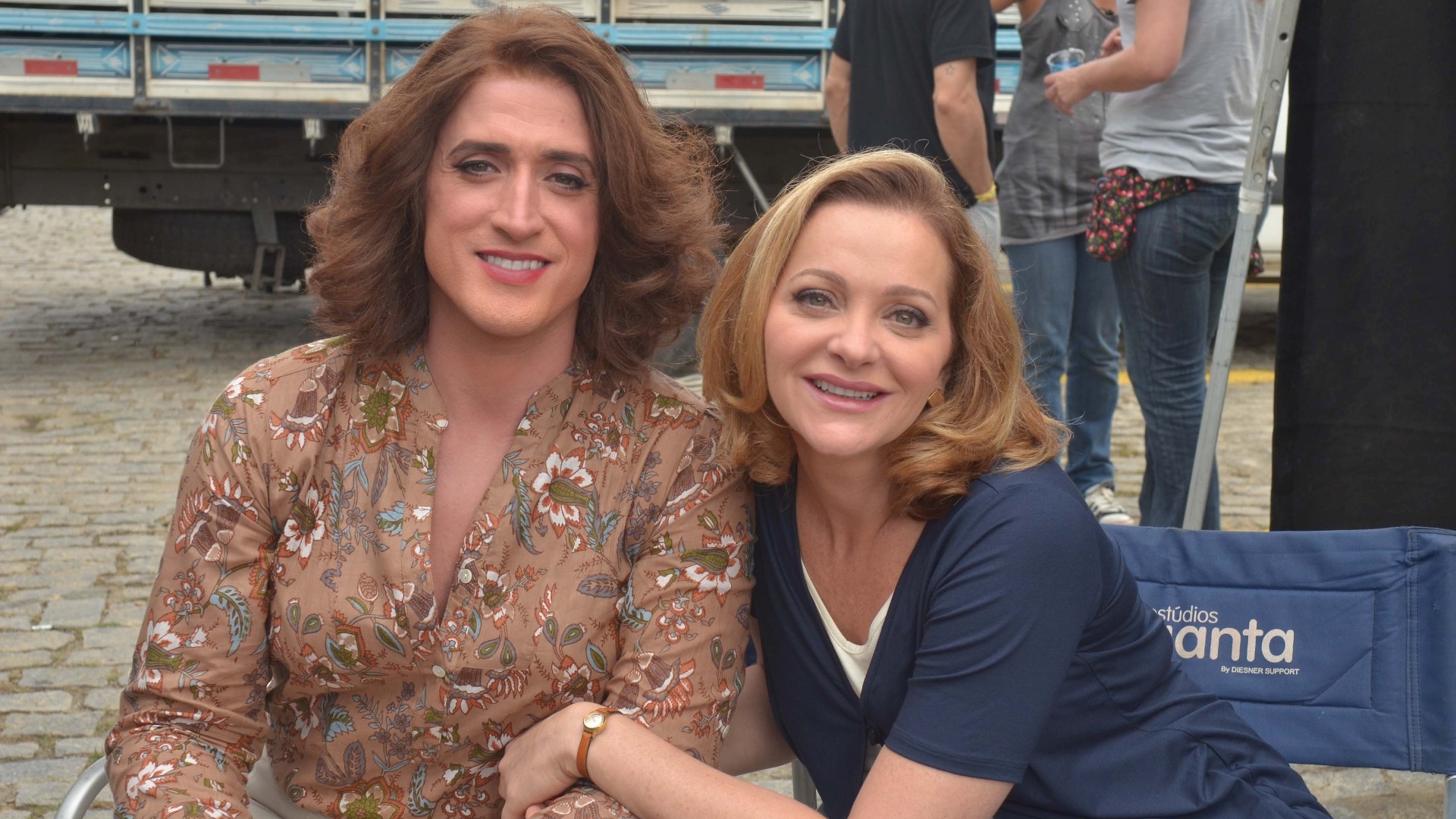 Elenco da comédia brasileira "Minha Mãe é Uma Peça - O Filme" no set de flimagens - Divulgação / Downtown Filmes