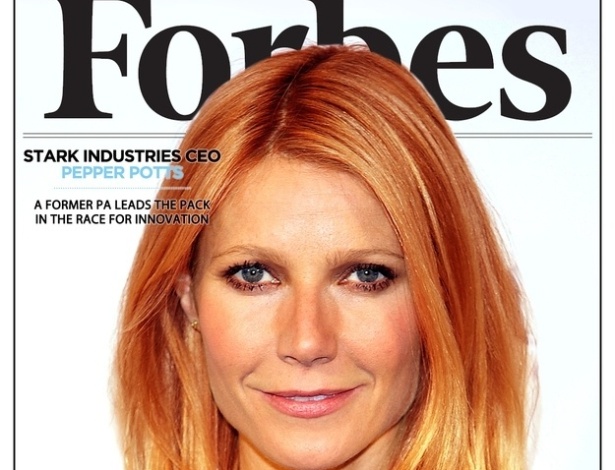 Capa fictícia da revista "Forbes" com Pepper Potts - Reprodução/tumblr/mediavengers