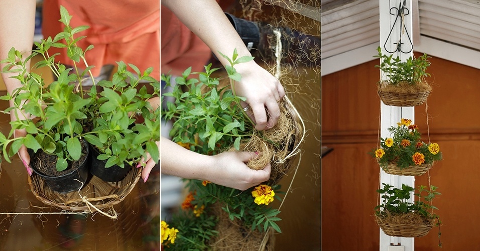 Passo a passo: floreira com cestos de vime - Fernando Donasci/ UOL