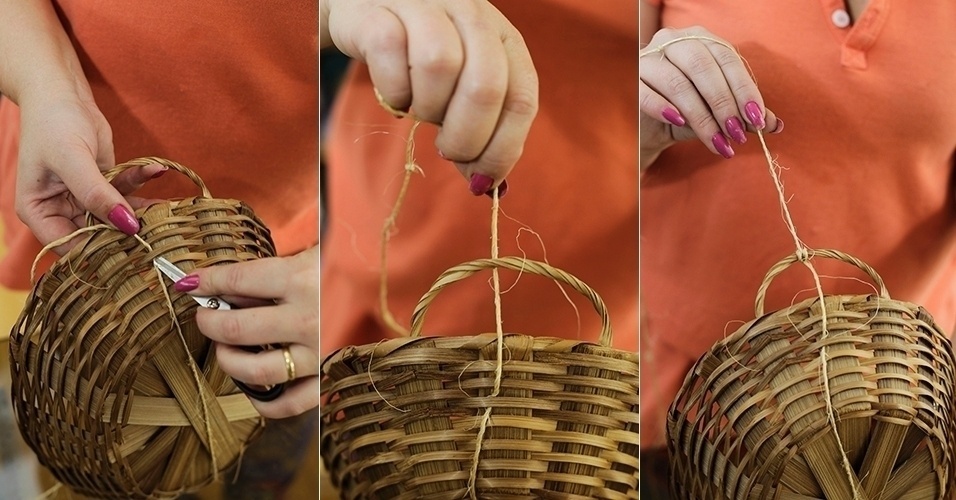 Passo a passo: floreira com cestos de vime - Fernando Donasci/ UOL