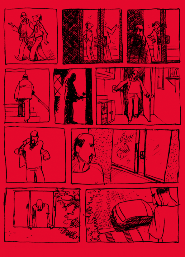 "Vizinhos" tem 24 páginas é a história mais extensa do cartunista, que como estrutura da série Mil, não tem falas entre os personagens e narra as situações de forma minimalista - Divulgação/NarvalComics