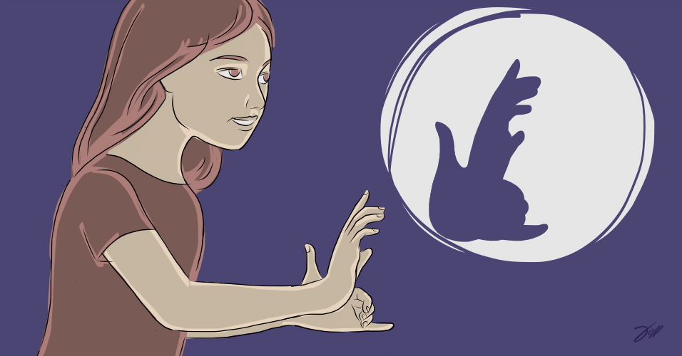 ilustração de esquilo para o álbum de animais com sombras - Jeff Camargo/UOL