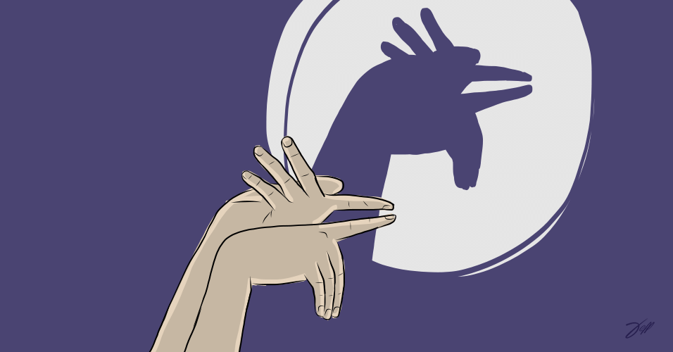 ilustração de galo para o álbum de animais com sombras - Jeff Camargo/UOL