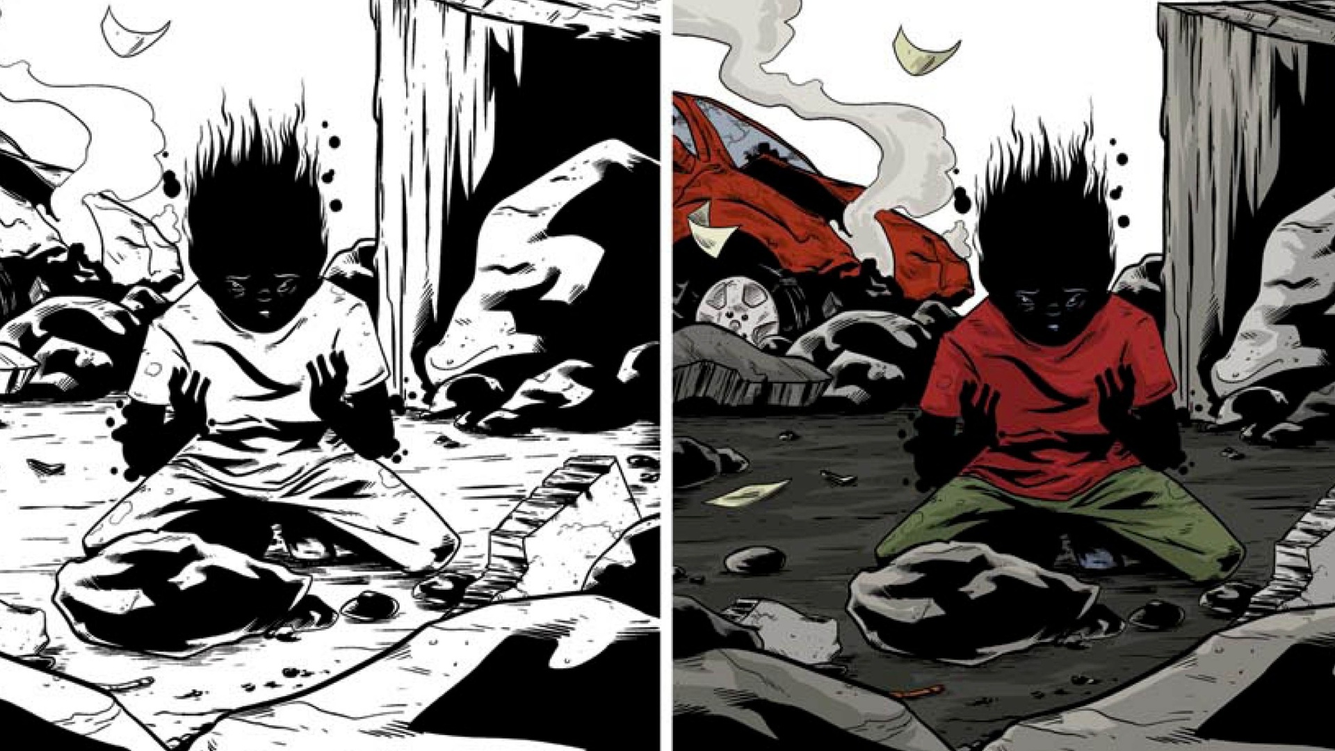 Ollie se torna herói em trecho da HQ "Metaphase", disponibilizada gratuitamente no aplicativo Comixology - Divulgação