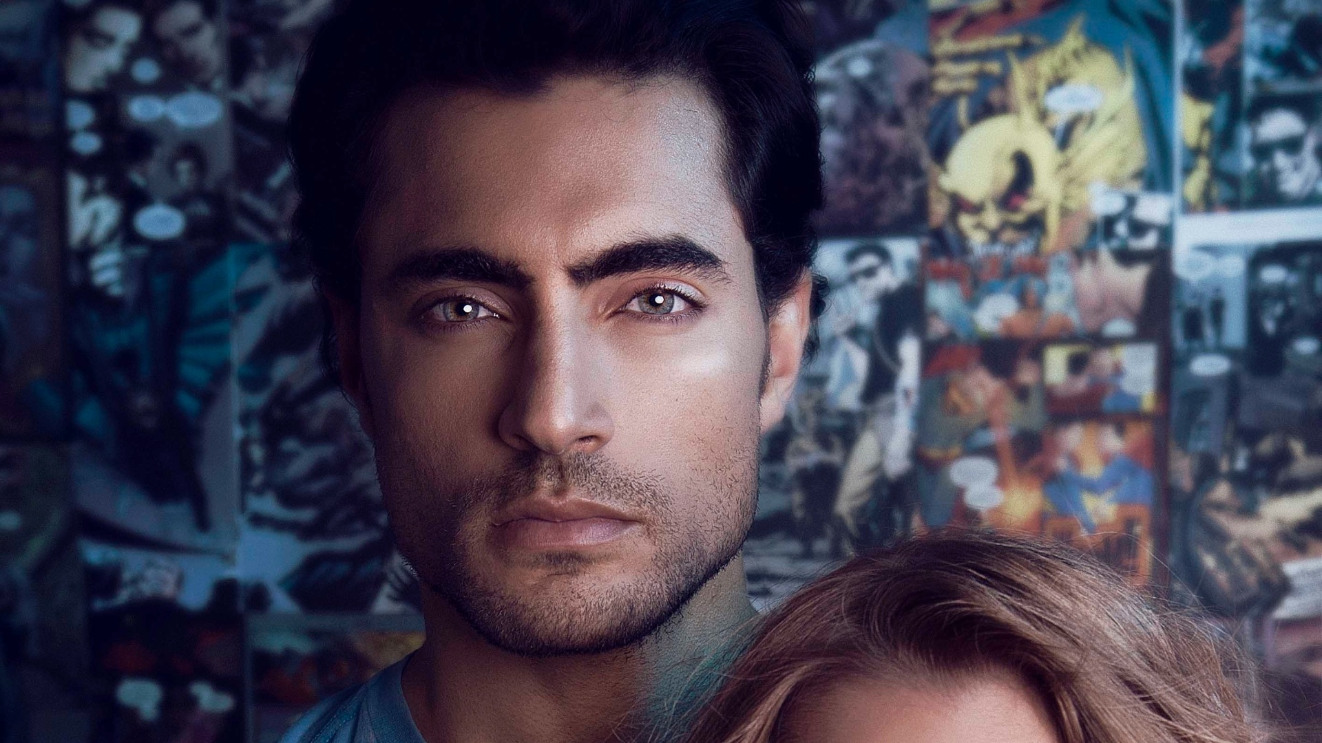 O ator Carlo Porto, que participou da novela Salve Jorge, e a atriz Carla Diaz, posaram para as lentes de Vinicius Mochizuki como Super-Homem e Lois Lane, inspirados no filme "O Homem de Aço". As fotos estarão na Exposição Literatura e Sétima Arte em Foco, que ocorrerá no segundo semestre deste ano, no Rio de Janeiro - Vinicius Mochizuki/AR Assessoria/Divulgação