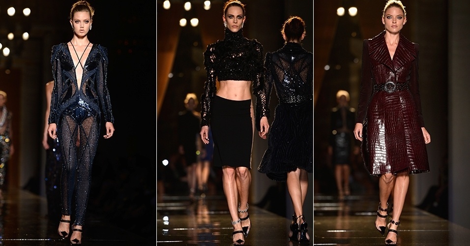 Modelos apresentam looks da Versace para o Inverno 2013 durante a semana de alta-costura de Paris (30/06/2013) - Getty Images