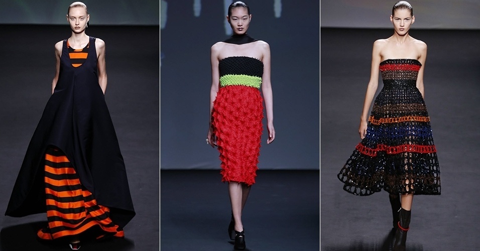 Modelos apresentam looks de Christian Dior para o Inverno 2013 durante a semana de alta-costura de Paris (1º/07/2013) - AFP/Reuters/AFP